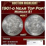 1901-o Morgan Dollar Near Top Pop! $1 ms67 SEGS