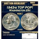 1943-s Washington Quarter TOP POP! 25c ms68 SEGS