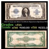 1923 $1 large size Silver Certificate Grades vf+ S