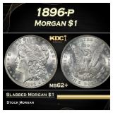1896-p Morgan Dollar $1 Grades ms62+