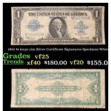 1923 $1 large size Silver Certificate Grades vf+ S