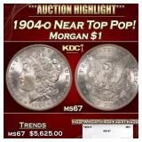 1904-o Morgan Dollar Near Top Pop! $1 ms67 SEGS