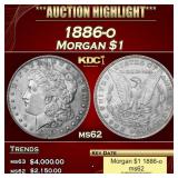 1886-o Morgan Dollar $1 ms62 USCG