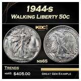 1944-s Walking Liberty Half Dollar 50c Grades ms65