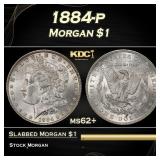 1884-p Morgan Dollar $1 Grades ms62+