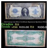 1923 $1 large size Silver Certificate Grades f+ Si