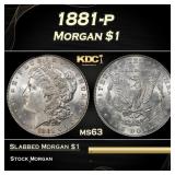 1881-p Morgan Dollar $1 Grades ms63