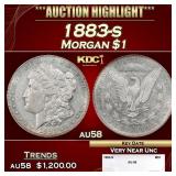 1883-s Morgan Dollar $1 au58 SEGS