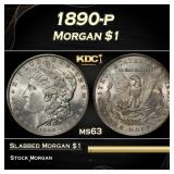 1890-p Morgan Dollar $1 Grades ms63