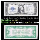 1928B $1 Blue Seal Silver Certificate "Funnyback"