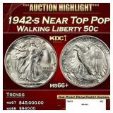 1942-s Walking Liberty Half Dollar Near Top Pop 50