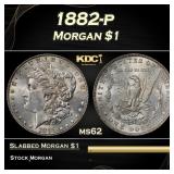 1882-p Morgan Dollar $1 Grades ms62