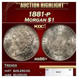 1881-p Morgan Dollar $1 ms66+ SEGS