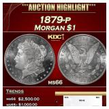 1879-p Morgan Dollar $1 ms66 SEGS