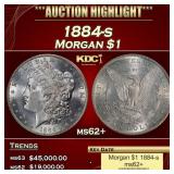 1884-s Morgan Dollar $1 ms62+ USCG