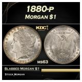 1880-p Morgan Dollar $1 Grades ms63