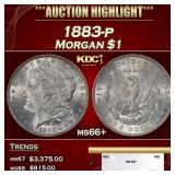 1883-p Morgan Dollar $1 ms66+ SEGS