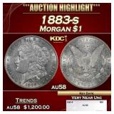 1883-s Morgan Dollar $1 au58 SEGS