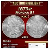 1879-p Morgan Dollar $1 ms66 SEGS