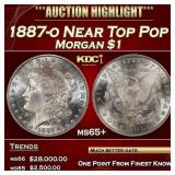 1887-o Morgan Dollar Near Top Pop $1 ms65+ SEGS