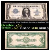 1923 $1 large size Silver Certificate Grades xf Si