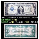 1928A $1 Blue Seal Silver Certificate "Funnyback"