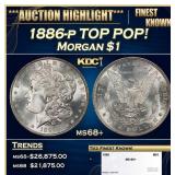 1886-p Morgan Dollar TOP POP! $1 ms68+ SEGS