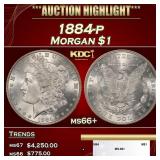 1884-p Morgan Dollar $1 ms66+ SEGS