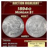 1894-o Morgan Dollar $1 ms62+ USCG