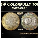 PCGS 1881-p Morgan Dollar Colorfully Toned $1 ms63