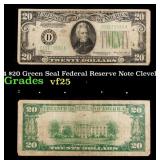 1934 $20 Green Seal Federal Reserve Note Cleveland