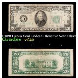 1934C $20 Green Seal Federal Reserve Note Clevelan