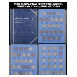 1938-1961 Partial Jefferson Nickel Whitman Coin Al