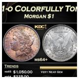1881-o Morgan Dollar Colorfully Toned $1 Grades ms