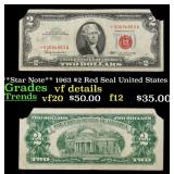 **Star Note** 1963 $2 Red Seal United States Note