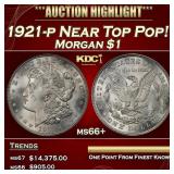 1921-p Morgan Dollar Near Top Pop! $1 ms66+ SEGS