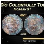 1900-o Morgan Dollar Colorfully Toned $1 Grades au