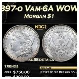1897-o Morgan Dollar Vam-6A WOW! $1 au58 details S