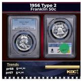 PCGS 1956 Type 2 Proof Franklin Half Dollar 50c pr