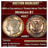 1881-s Morgan Dollar Colorfully Toned Near Top Pop