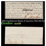 1863 Confederate States of America CSA $60 Note Gr