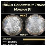 1882-s Morgan Dollar Colorfully Toned $1 Grades ms