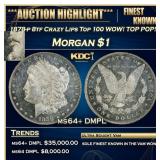 1878-p 8tf Morgan Dollar VAM-23 Crazy Lips Top 100