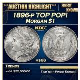 1896-p Morgan Dollar TOP POP! 1 ms68 SEGS