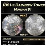 1881-s Morgan Dollar Rainbow Toned $1 ms66+ SEGS
