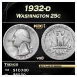 1932-d Washington Quarter 25c vg8 SEGS