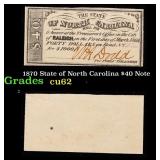 1870 State of North Carolina $40 Note Grades cu62
