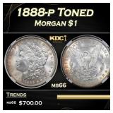 1888-p Morgan Dollar Toned $1 ms66 PGA
