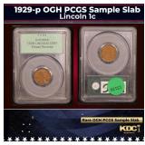 PCGS 1929-p Lincoln Cent OGH PCGS Sample Slab 1c N