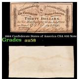 1864 Confederate States of America CSA $30 Note Gr
